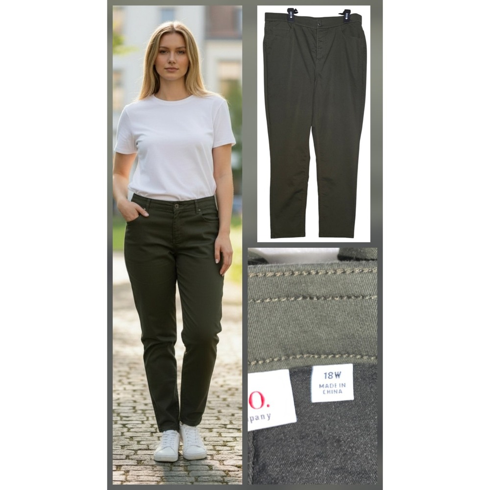 D&Co Denim & Co Womens Skinny Jeans Size 18 36x29 Ankle Stretchy Waist High Rise